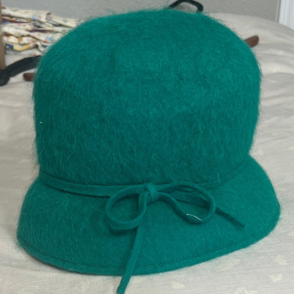 Green Fuzzy Bucket Hat